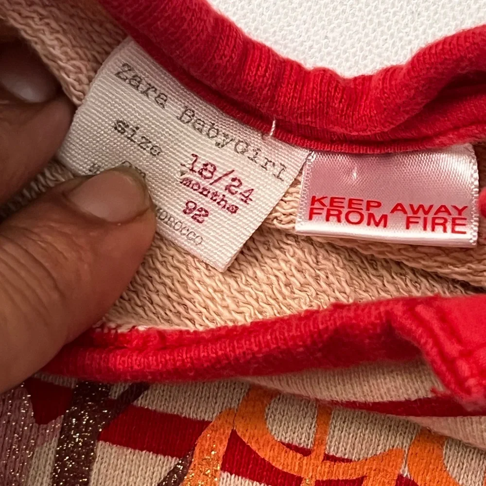 Zara Baby Girl Striped “Bloom “ Sweatshirt